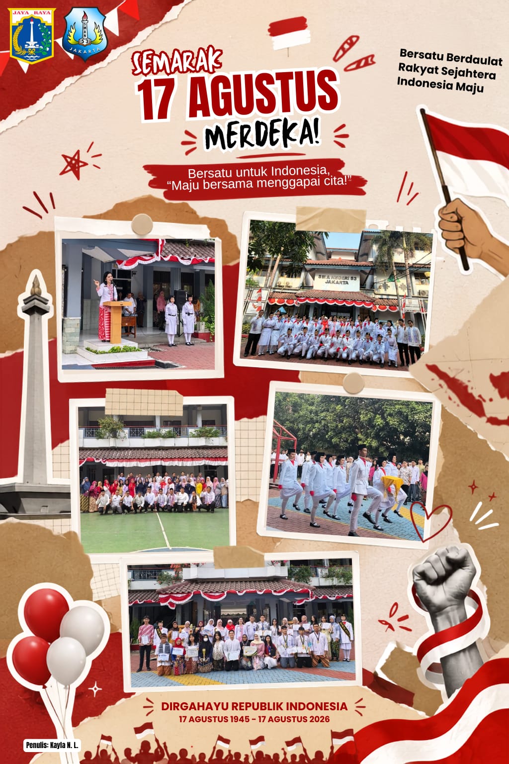 SMAN 53 Jakarta Gelar Upacara HUT ke-81 Kemerdekaan RI
