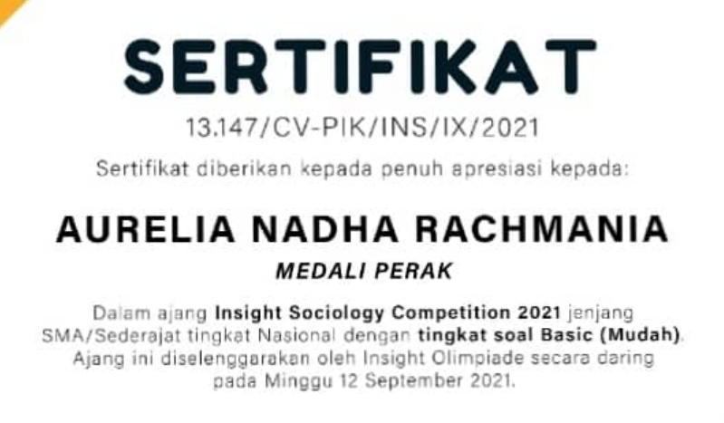Ajang Insight Sosiologi Competition 2021 SMA Tingkat Nasional